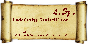 Ledofszky Szalvátor névjegykártya